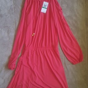 Coral Michael Kohrs Open Shoulder Dress